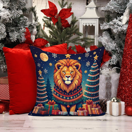 Lion Christmas Throw Pillow-1