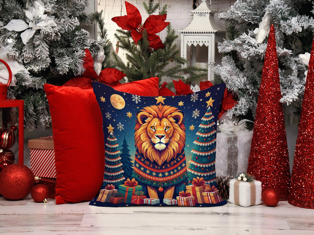 Lion Christmas Throw Pillow-1