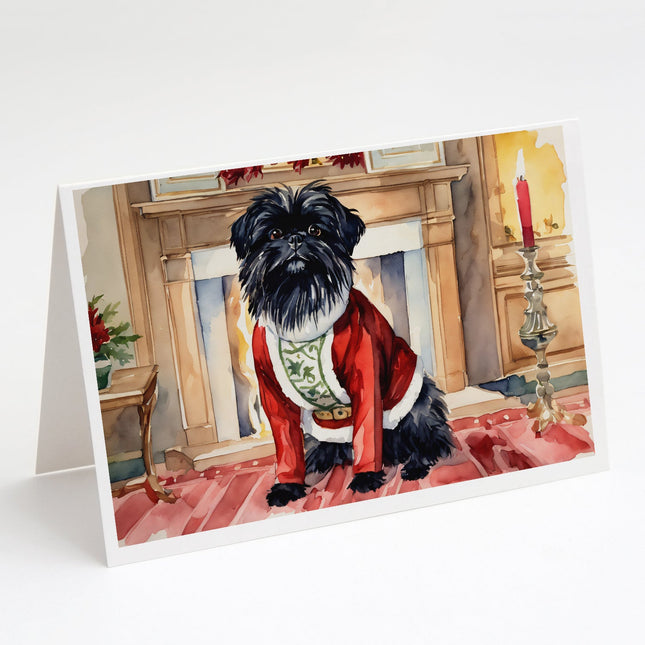 Affenpinscher Christmas Greeting Cards Pack of 8-0