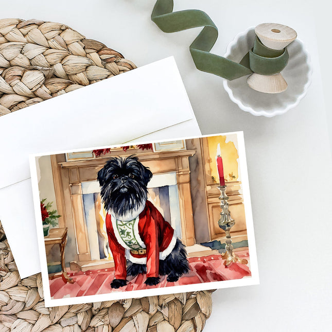 Affenpinscher Christmas Greeting Cards Pack of 8-1