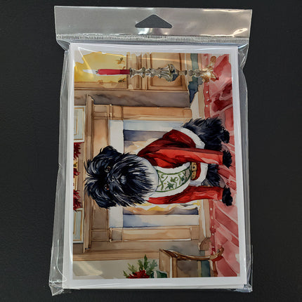 Affenpinscher Christmas Greeting Cards Pack of 8-2