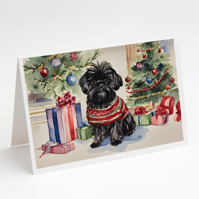 Affenpinscher Christmas Greeting Cards Pack of 8-0