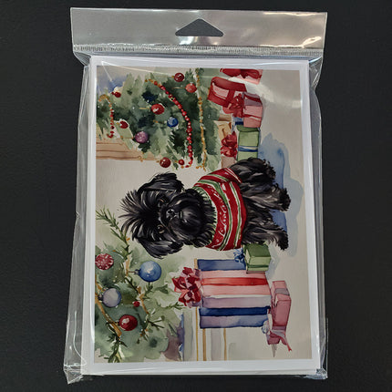 Affenpinscher Christmas Greeting Cards Pack of 8-2