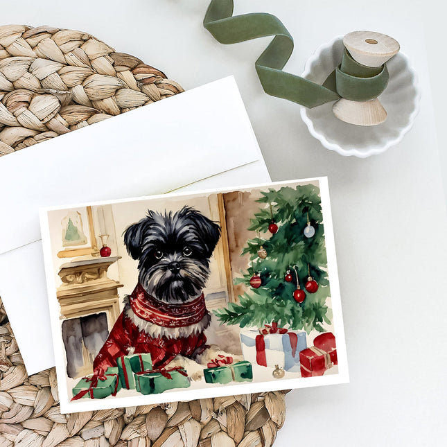 Affenpinscher Christmas Greeting Cards Pack of 8-1