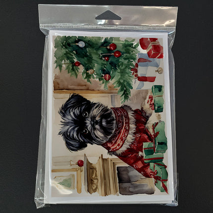 Affenpinscher Christmas Greeting Cards Pack of 8-2