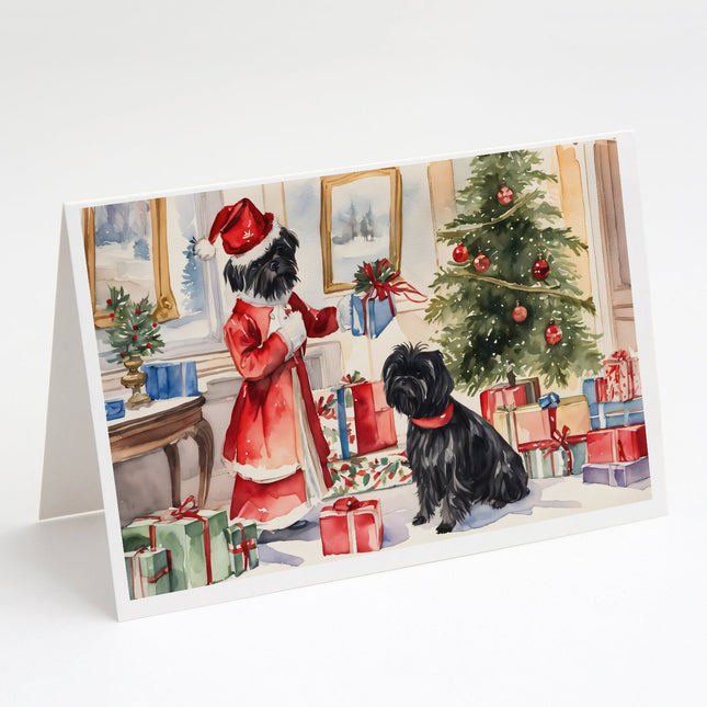 Affenpinscher Christmas Greeting Cards Pack of 8-0