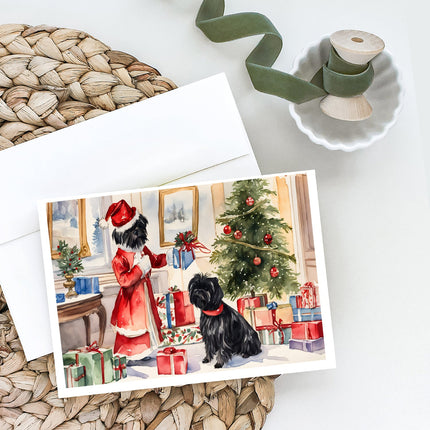 Affenpinscher Christmas Greeting Cards Pack of 8-1