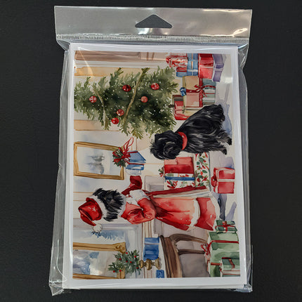 Affenpinscher Christmas Greeting Cards Pack of 8-2