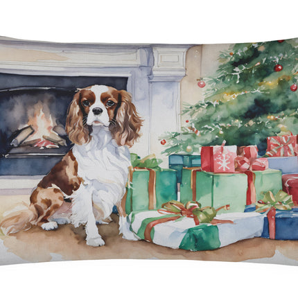 Cavalier Spaniel Christmas Throw Pillow-0