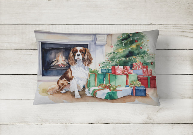 Cavalier Spaniel Christmas Throw Pillow-1