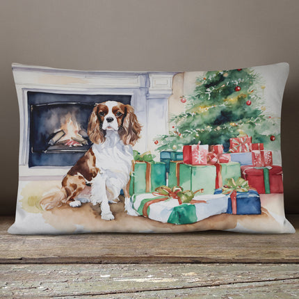 Cavalier Spaniel Christmas Throw Pillow-3