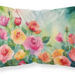 Roses in Watercolor Standard Pillowcase-0