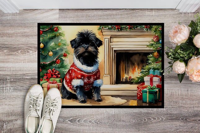 Affenpinscher Cozy Christmas Doormat-1
