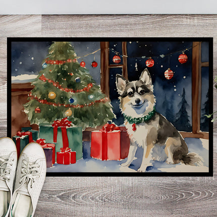 Alaskan Klee Kai Cozy Christmas Doormat-1
