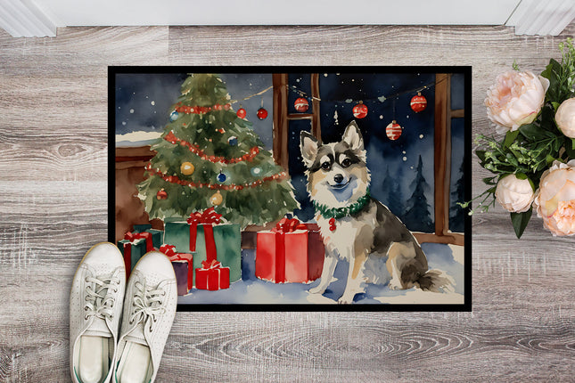 Alaskan Klee Kai Cozy Christmas Doormat-1
