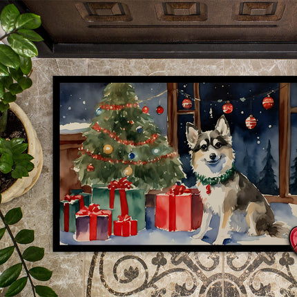 Alaskan Klee Kai Cozy Christmas Doormat-2