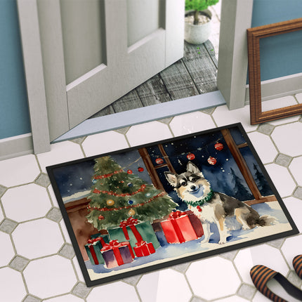 Alaskan Klee Kai Cozy Christmas Doormat-3