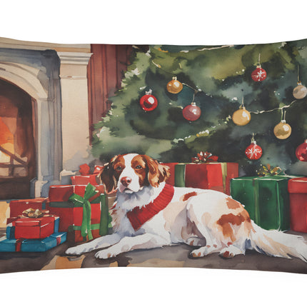 Brittany Cozy Christmas Throw Pillow-0