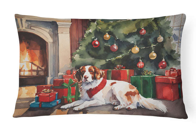 Brittany Cozy Christmas Throw Pillow-0