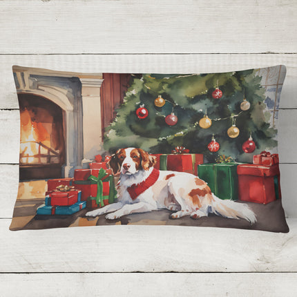 Brittany Cozy Christmas Throw Pillow-1