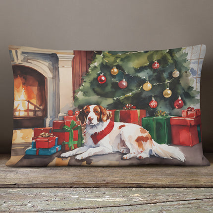 Brittany Cozy Christmas Throw Pillow-3