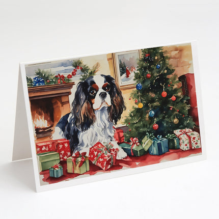 Cavalier Spaniel Cozy Christmas Greeting Cards Pack of 8-0