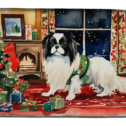 Japanese Chin Cozy Christmas Dish Drying Mat-0
