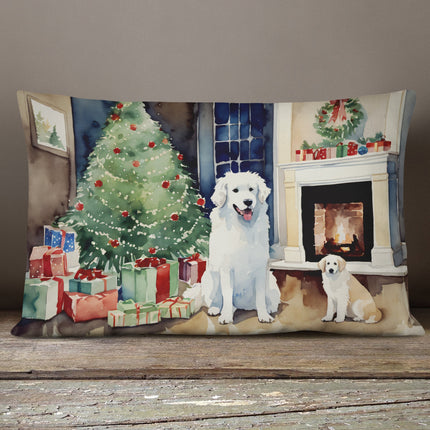 Kuvasz Cozy Christmas Throw Pillow-3