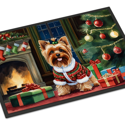 Yorkshire Terrier Cozy Christmas Doormat-0