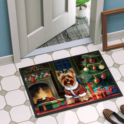 Yorkshire Terrier Cozy Christmas Doormat-3