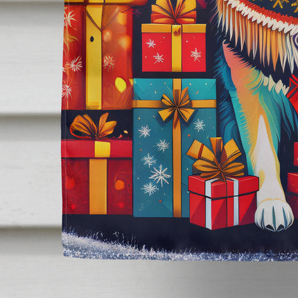 Alaskan Malamute Holiday Christmas House Flag-3