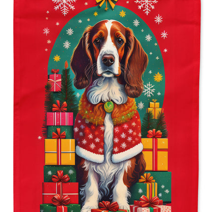 Welsh Springer Spaniel Holiday Christmas Garden Flag-0