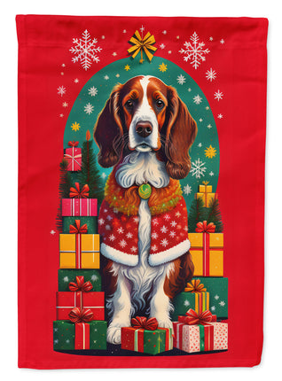 Welsh Springer Spaniel Holiday Christmas Garden Flag-0
