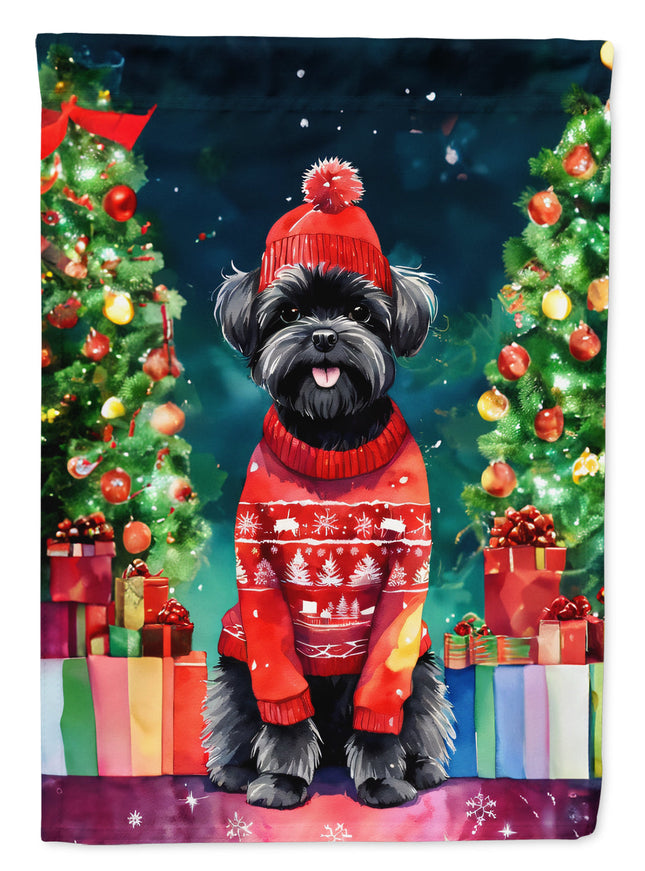 Affenpinscher Christmas Garden Flag-0