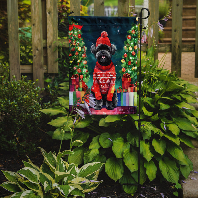 Affenpinscher Christmas Garden Flag-1