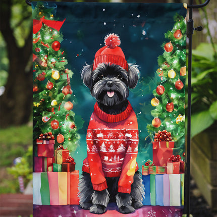 Affenpinscher Christmas Garden Flag-2