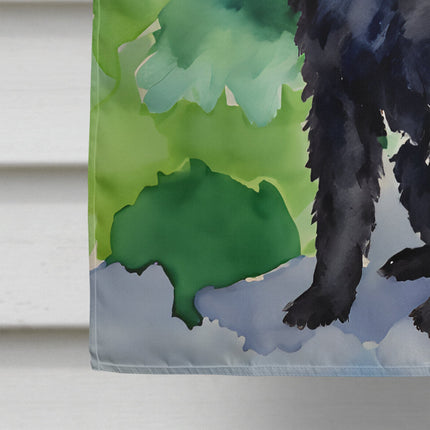 Affenpinscher Christmas House Flag-3