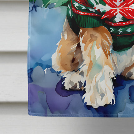 Petit Basset Griffon Vendeen Christmas House Flag-3