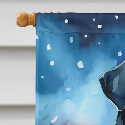 Rottweiler Christmas House Flag-2