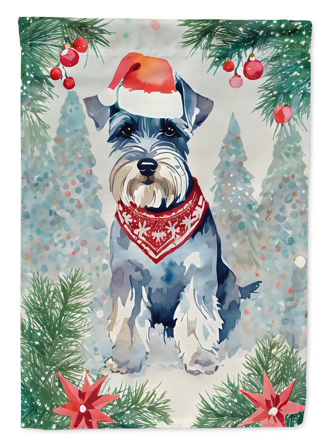 Schnauzer Christmas Garden Flag-0