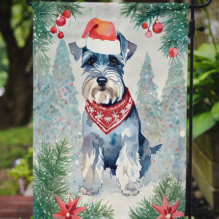 Schnauzer Christmas Garden Flag-2