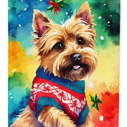 Yorkshire Terrier Yorkie Christmas House Flag-0