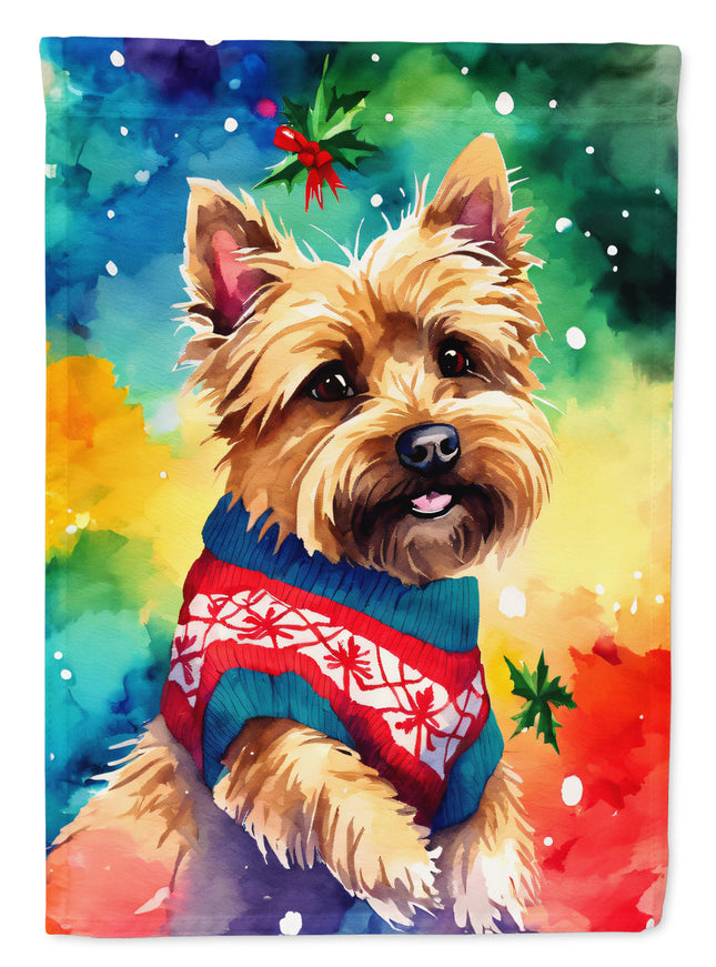 Yorkshire Terrier Yorkie Christmas House Flag-0