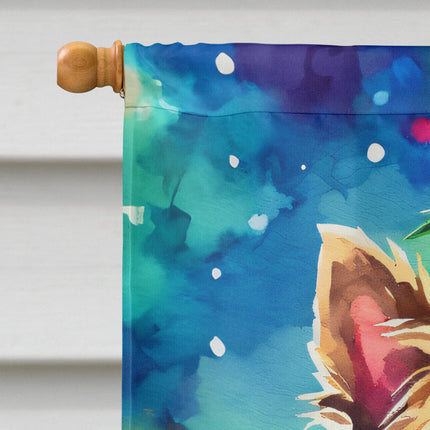 Yorkshire Terrier Yorkie Christmas House Flag-2
