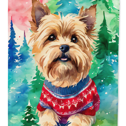 Yorkshire Terrier Yorkie Christmas House Flag-0