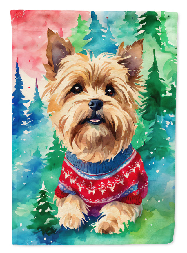 Yorkshire Terrier Yorkie Christmas House Flag-0