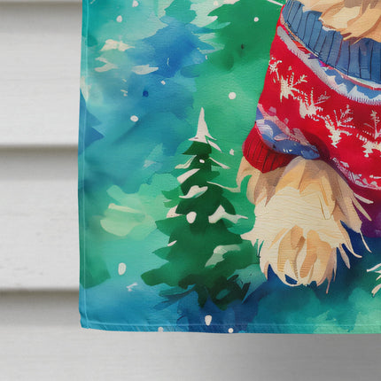 Yorkshire Terrier Yorkie Christmas House Flag-3