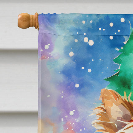 Yorkshire Terrier Yorkie Christmas House Flag-2