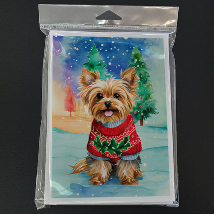 Yorkshire Terrier Yorkie Christmas Greeting Cards Pack of 8-2