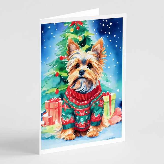 Yorkshire Terrier Yorkie Christmas Greeting Cards Pack of 8-0